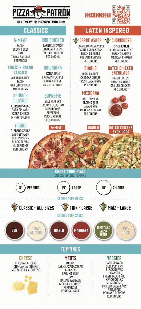 Pizza Patron Tezel/Culebra Road Menu image 1